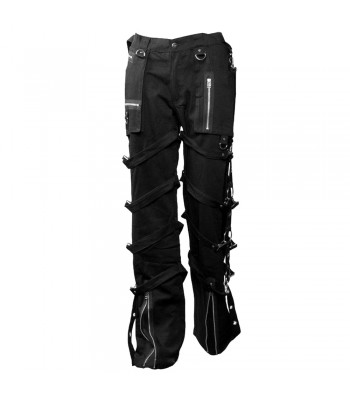 Women Gothic Pant Steampunk Style Zipper Buckles Pant